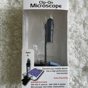ScienceWiz Clip On Microscope Mobile Device Into High Performance Single Lens
